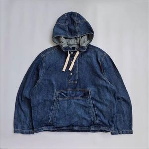 GAP denim hoodie pullover with front pocket